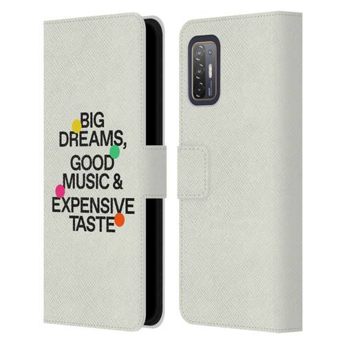 Ayeyokp Pop Big Dreams, Good Music Leather Book Wallet Case Cover For HTC Desire 21 Pro 5G