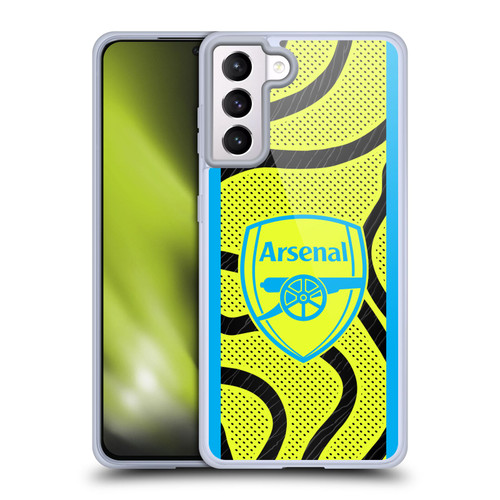 Arsenal FC 2023/24 Crest Kit Away Soft Gel Case for Samsung Galaxy S21+ 5G