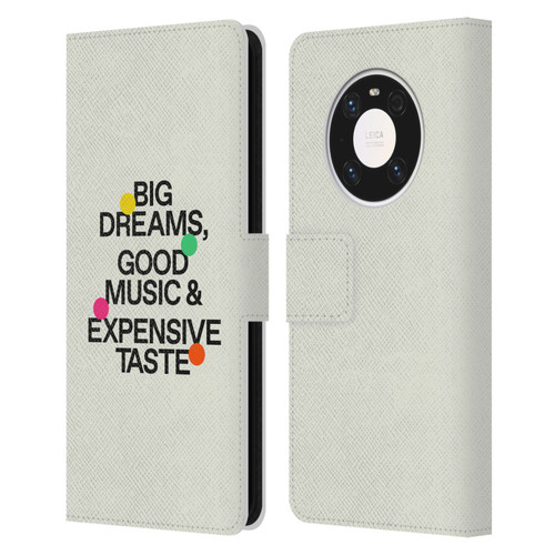 Ayeyokp Pop Big Dreams, Good Music Leather Book Wallet Case Cover For Huawei Mate 40 Pro 5G