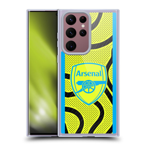 Arsenal FC 2023/24 Crest Kit Away Soft Gel Case for Samsung Galaxy S22 Ultra 5G