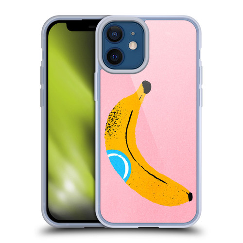 Ayeyokp Pop Banana Pop Art Soft Gel Case for Apple iPhone 12 Mini