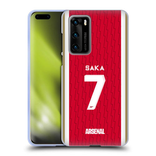 Arsenal FC 2023/24 Players Home Kit Bukayo Saka Soft Gel Case for Huawei P40 5G