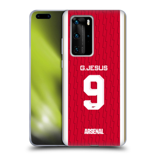 Arsenal FC 2023/24 Players Home Kit Gabriel Jesus Soft Gel Case for Huawei P40 Pro / P40 Pro Plus 5G
