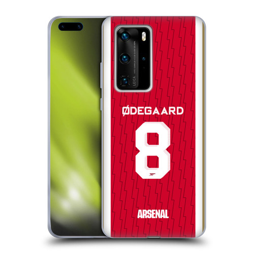 Arsenal FC 2023/24 Players Home Kit Martin Ødegaard Soft Gel Case for Huawei P40 Pro / P40 Pro Plus 5G