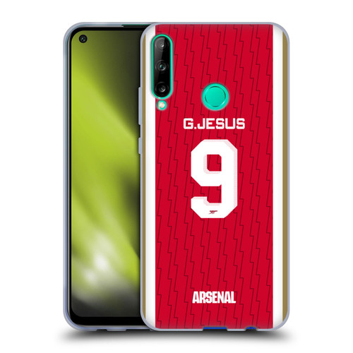 Arsenal FC 2023/24 Players Home Kit Gabriel Jesus Soft Gel Case for Huawei P40 lite E