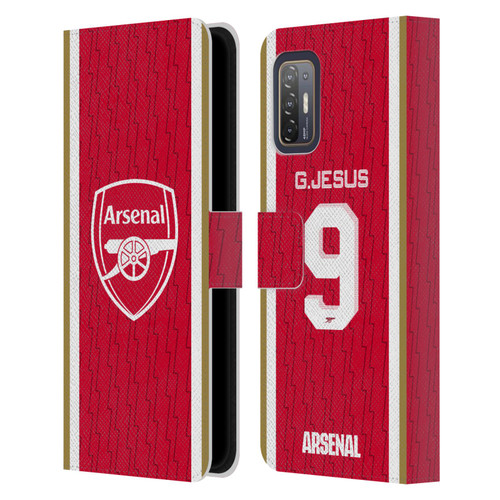 Arsenal FC 2023/24 Players Home Kit Gabriel Jesus Leather Book Wallet Case Cover For HTC Desire 21 Pro 5G