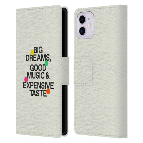 Ayeyokp Pop Big Dreams, Good Music Leather Book Wallet Case Cover For Apple iPhone 11