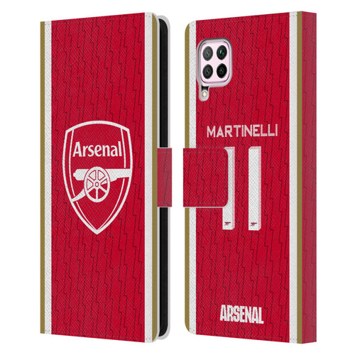 Arsenal FC 2023/24 Players Home Kit Gabriel Leather Book Wallet Case Cover For Huawei Nova 6 SE / P40 Lite