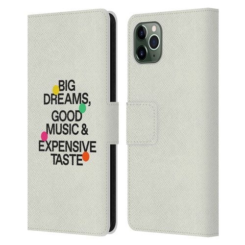 Ayeyokp Pop Big Dreams, Good Music Leather Book Wallet Case Cover For Apple iPhone 11 Pro Max
