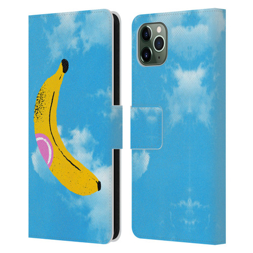 Ayeyokp Pop Banana Pop Art Sky Leather Book Wallet Case Cover For Apple iPhone 11 Pro Max