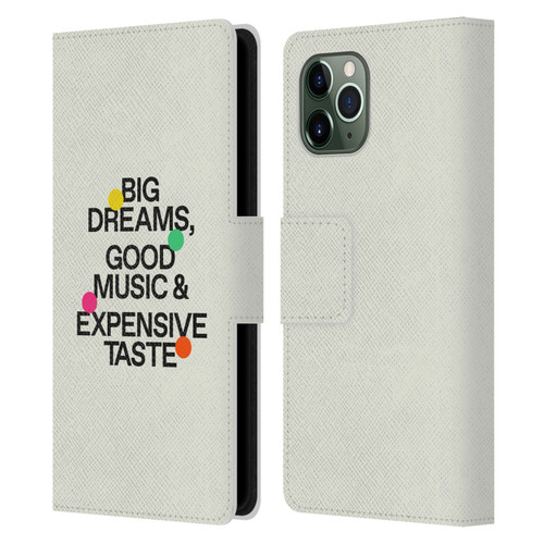 Ayeyokp Pop Big Dreams, Good Music Leather Book Wallet Case Cover For Apple iPhone 11 Pro