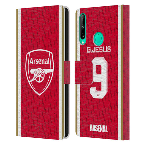 Arsenal FC 2023/24 Players Home Kit Gabriel Jesus Leather Book Wallet Case Cover For Huawei P40 lite E