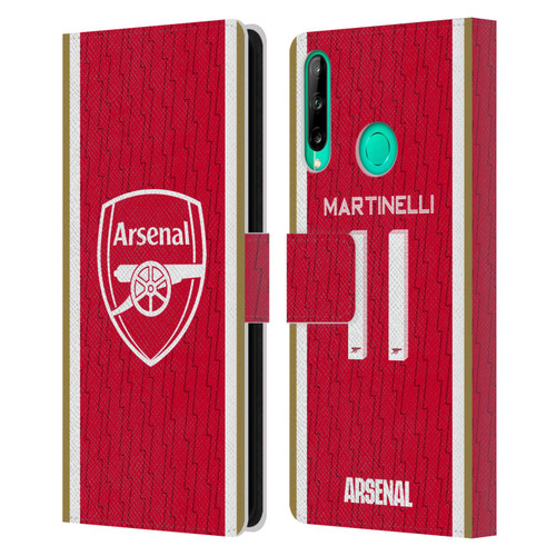 Arsenal FC 2023/24 Players Home Kit Gabriel Leather Book Wallet Case Cover For Huawei P40 lite E