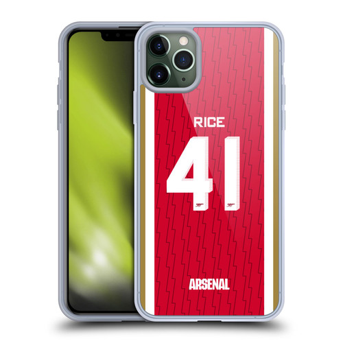 Arsenal FC 2023/24 Players Home Kit Declan Rice Soft Gel Case for Apple iPhone 11 Pro Max