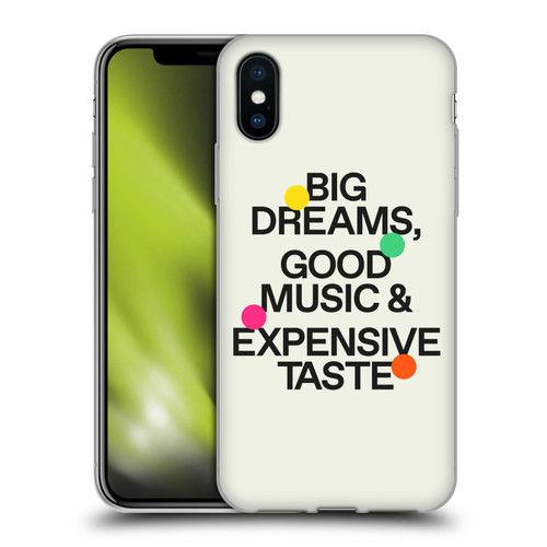 Ayeyokp Pop Big Dreams, Good Music Soft Gel Case for Apple iPhone X / iPhone XS