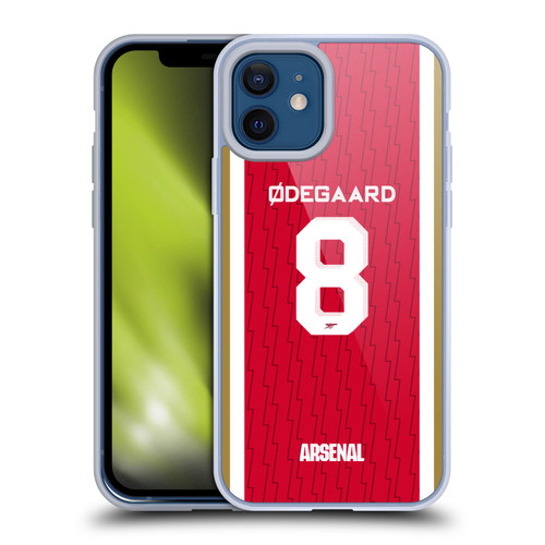 Arsenal FC 2023/24 Players Home Kit Martin Ødegaard Soft Gel Case for Apple iPhone 12 / iPhone 12 Pro