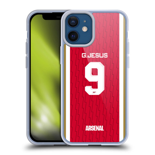 Arsenal FC 2023/24 Players Home Kit Gabriel Jesus Soft Gel Case for Apple iPhone 12 Mini