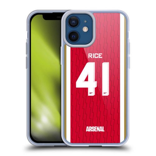 Arsenal FC 2023/24 Players Home Kit Declan Rice Soft Gel Case for Apple iPhone 12 Mini