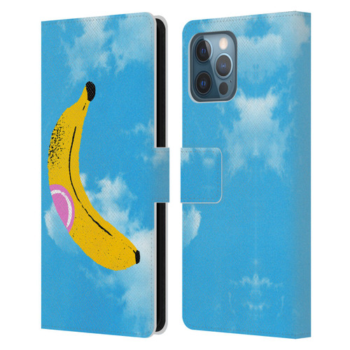 Ayeyokp Pop Banana Pop Art Sky Leather Book Wallet Case Cover For Apple iPhone 12 Pro Max