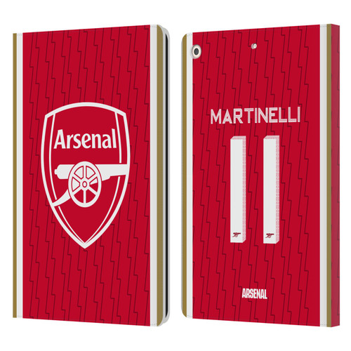Arsenal FC 2023/24 Players Home Kit Gabriel Leather Book Wallet Case Cover For Apple iPad 10.2 2019/2020/2021