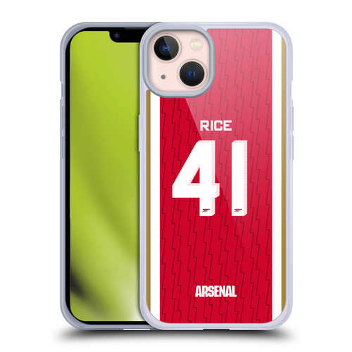 Arsenal FC 2023/24 Players Home Kit Declan Rice Soft Gel Case for Apple iPhone 13