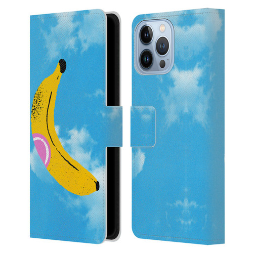 Ayeyokp Pop Banana Pop Art Sky Leather Book Wallet Case Cover For Apple iPhone 13 Pro Max