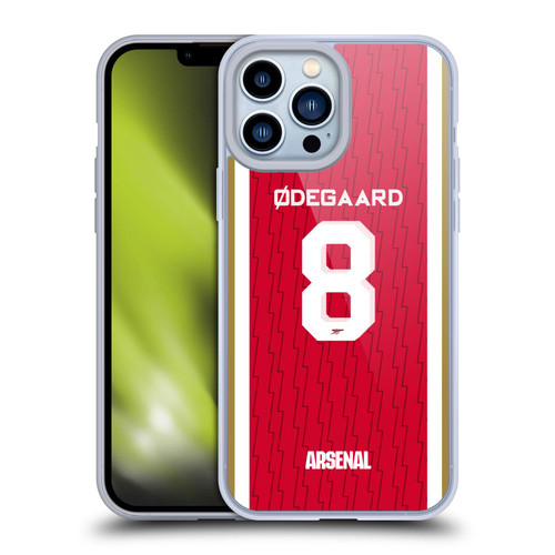 Arsenal FC 2023/24 Players Home Kit Martin Ødegaard Soft Gel Case for Apple iPhone 13 Pro Max