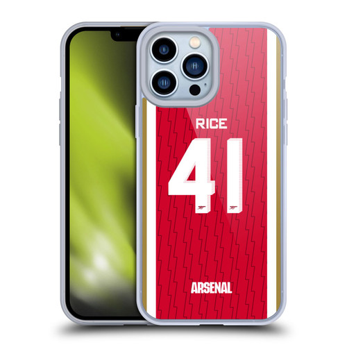 Arsenal FC 2023/24 Players Home Kit Declan Rice Soft Gel Case for Apple iPhone 13 Pro Max
