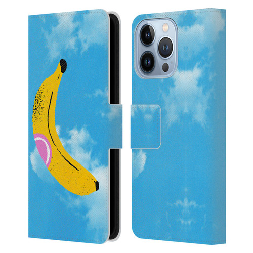 Ayeyokp Pop Banana Pop Art Sky Leather Book Wallet Case Cover For Apple iPhone 13 Pro