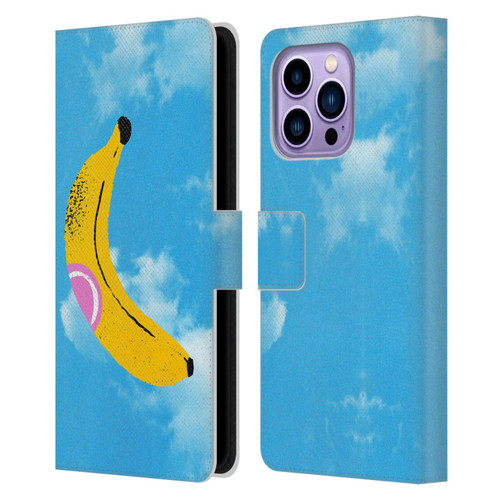 Ayeyokp Pop Banana Pop Art Sky Leather Book Wallet Case Cover For Apple iPhone 14 Pro Max
