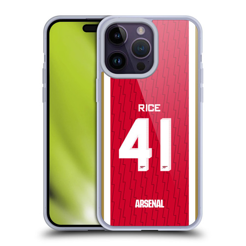 Arsenal FC 2023/24 Players Home Kit Declan Rice Soft Gel Case for Apple iPhone 14 Pro Max