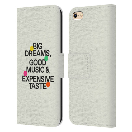 Ayeyokp Pop Big Dreams, Good Music Leather Book Wallet Case Cover For Apple iPhone 6 / iPhone 6s