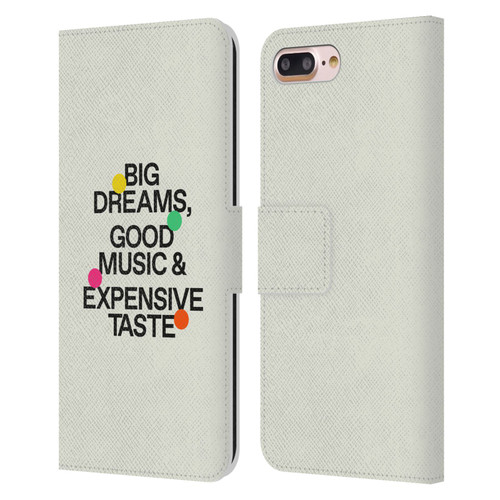 Ayeyokp Pop Big Dreams, Good Music Leather Book Wallet Case Cover For Apple iPhone 7 Plus / iPhone 8 Plus