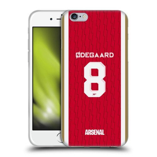 Arsenal FC 2023/24 Players Home Kit Martin Ødegaard Soft Gel Case for Apple iPhone 6 / iPhone 6s