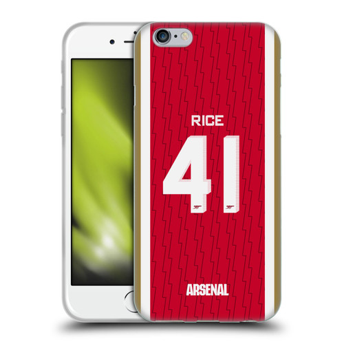 Arsenal FC 2023/24 Players Home Kit Declan Rice Soft Gel Case for Apple iPhone 6 / iPhone 6s