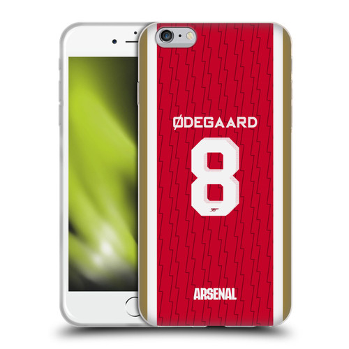 Arsenal FC 2023/24 Players Home Kit Martin Ødegaard Soft Gel Case for Apple iPhone 6 Plus / iPhone 6s Plus