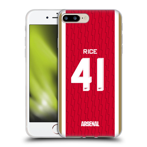 Arsenal FC 2023/24 Players Home Kit Declan Rice Soft Gel Case for Apple iPhone 7 Plus / iPhone 8 Plus