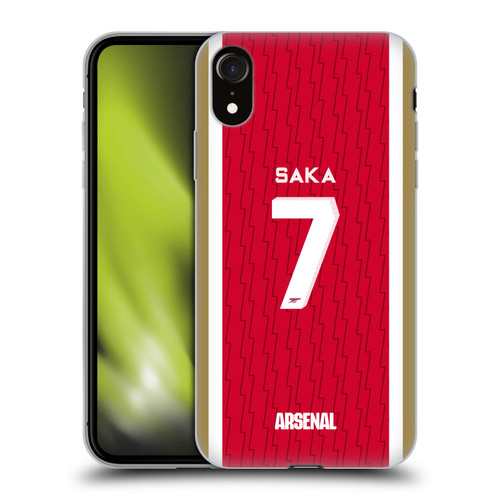 Arsenal FC 2023/24 Players Home Kit Bukayo Saka Soft Gel Case for Apple iPhone XR