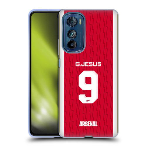 Arsenal FC 2023/24 Players Home Kit Gabriel Jesus Soft Gel Case for Motorola Edge 30