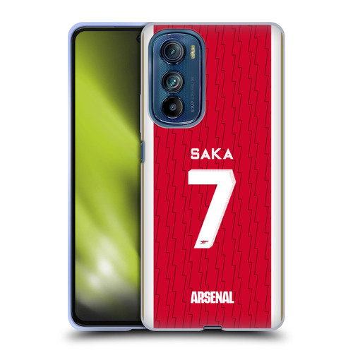 Arsenal FC 2023/24 Players Home Kit Bukayo Saka Soft Gel Case for Motorola Edge 30