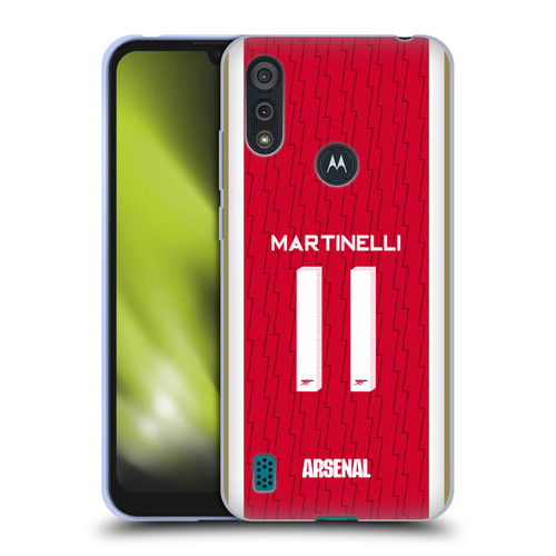 Arsenal FC 2023/24 Players Home Kit Gabriel Soft Gel Case for Motorola Moto E6s (2020)