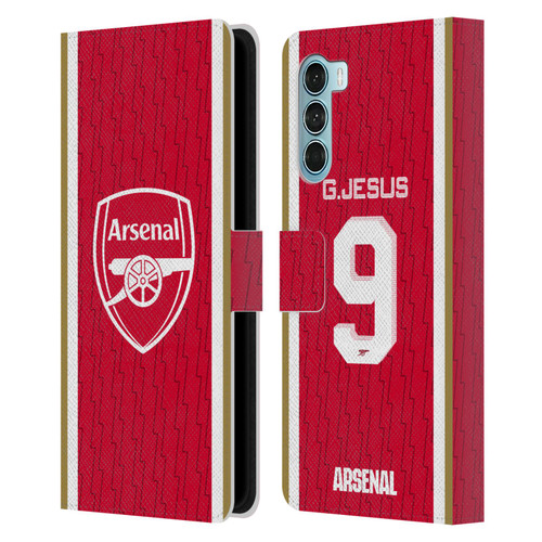 Arsenal FC 2023/24 Players Home Kit Gabriel Jesus Leather Book Wallet Case Cover For Motorola Edge S30 / Moto G200 5G