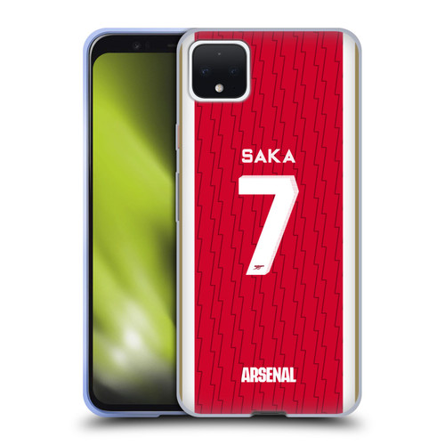 Arsenal FC 2023/24 Players Home Kit Bukayo Saka Soft Gel Case for Google Pixel 4 XL