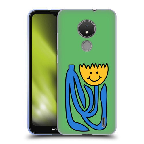Ayeyokp Pop Flower Of Joy Green Soft Gel Case for Nokia C21