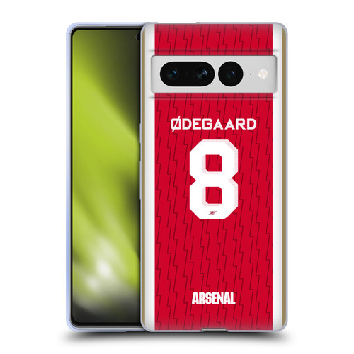 Arsenal FC 2023/24 Players Home Kit Martin Ødegaard Soft Gel Case for Google Pixel 7 Pro