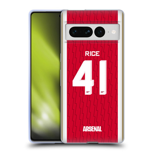Arsenal FC 2023/24 Players Home Kit Declan Rice Soft Gel Case for Google Pixel 7 Pro