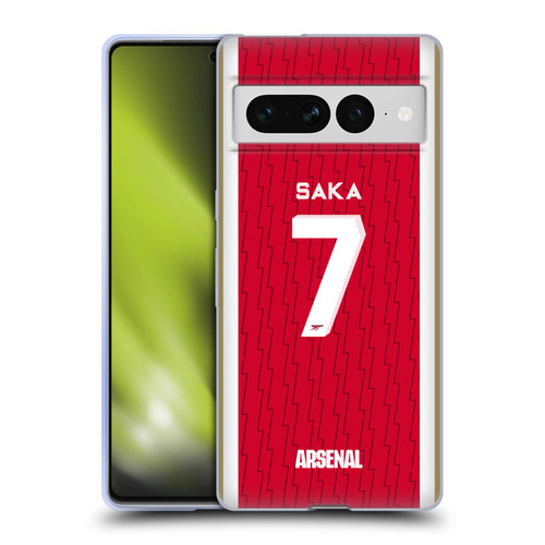 Arsenal FC 2023/24 Players Home Kit Bukayo Saka Soft Gel Case for Google Pixel 7 Pro