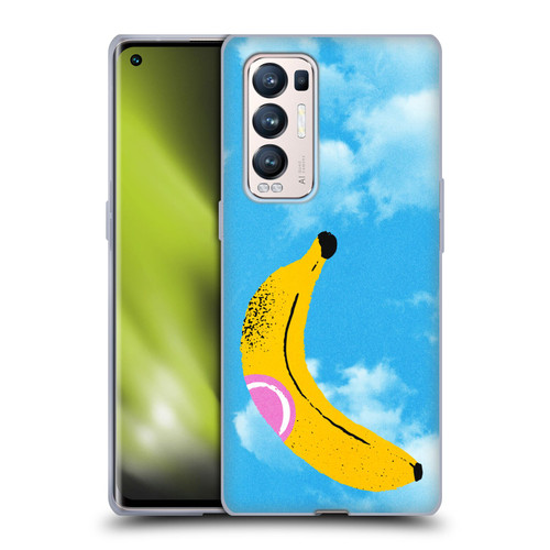 Ayeyokp Pop Banana Pop Art Sky Soft Gel Case for OPPO Find X3 Neo / Reno5 Pro+ 5G