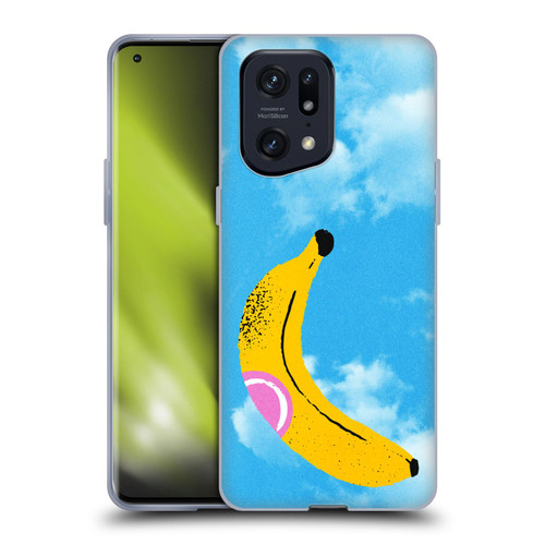 Ayeyokp Pop Banana Pop Art Sky Soft Gel Case for OPPO Find X5 Pro