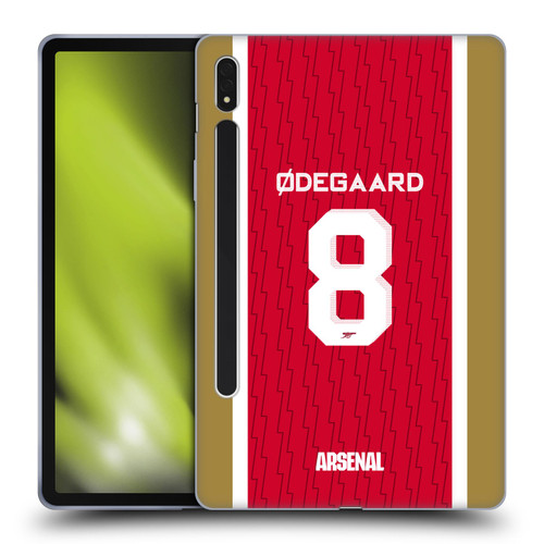 Arsenal FC 2023/24 Players Home Kit Martin Ødegaard Soft Gel Case for Samsung Galaxy Tab S8